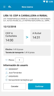 Transporte Público de Galicia android App screenshot 0